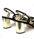 SANDALIA AZAREY METALIZADA 459H103M NEGRO