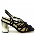 SANDALIA AZAREY METALIZADA 459H103M NEGRO