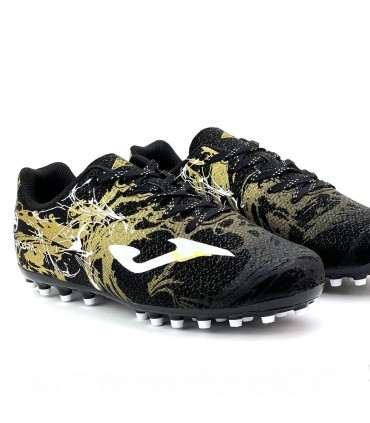 ZAPATILLA JOMA SUPER COPA JR 2401 BLACK GOLD ARTIFICIAL GRASS