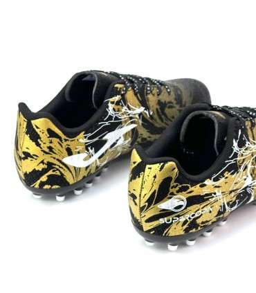 ZAPATILLA JOMA SUPER COPA JR 2401 BLACK GOLD ARTIFICIAL GRASS