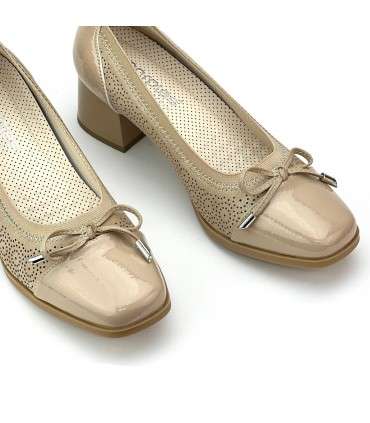 ZAPATO TACON BAJO AMD26343 TAUPE