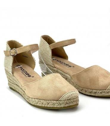 CUÑA CERRADA AMARPIES ACX26481 BEIGE
