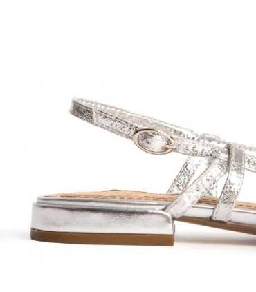 ZAPATO PLANO METALIZADO M4135 PLATA