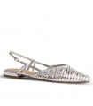 ZAPATO PLANO METALIZADO M4135 PLATA