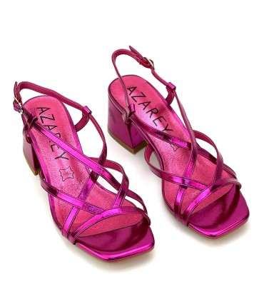 SANDALIA TACON METALIZADA 563H419 FUCSIA