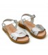 SANDALIA PIEL NIÑA VAQUETILLA LC 4003 PLATA