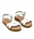 SANDALIA PIEL NIÑA VAQUETILLA LC 4003 BLANCO