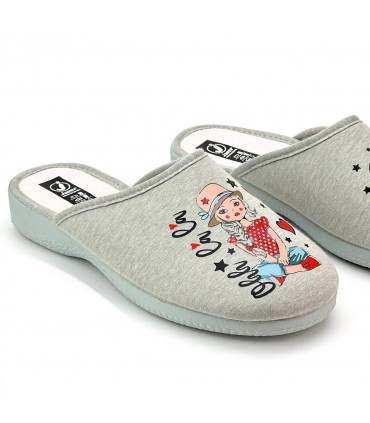 ZAPATILLA CASA JAVER 47-225 GRIS OH LA LA