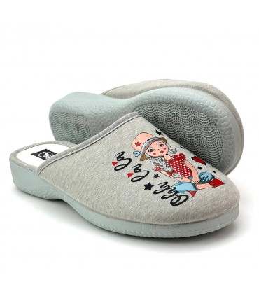 ZAPATILLA CASA JAVER 47-225 GRIS OH LA LA