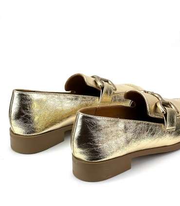 MOCASIN PLANO DETALLE DXF26165 ORO