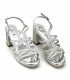 SANDALIA FIESTA PLATAFORMA BRILLO DWS26209 PLATA