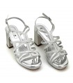 SANDALIA FIESTA PLATAFORMA BRILLO DWS26209 PLATA