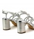 SANDALIA FIESTA PLATAFORMA BRILLO DWS26209 PLATA