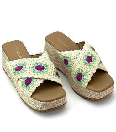 ZUECO YUTE CROCHET DHF26063 BLANCO PASTEL