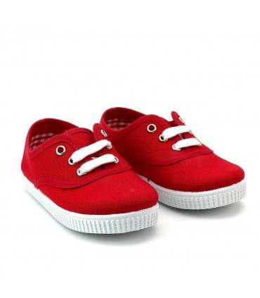 ZAPATILLA LONA CORDONES BATILAS 57601 ROJO