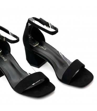 SANDALIA TACON ANCHO L521 NEGRO