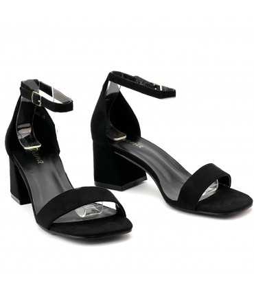 SANDALIA TACON ANCHO L521 NEGRO