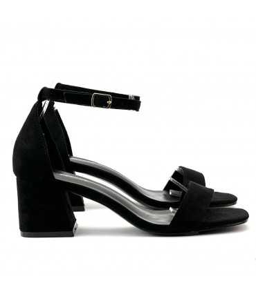 SANDALIA TACON ANCHO L521 NEGRO