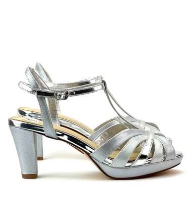 SANDALIA TACON FIESTA DWS26221 PLATA