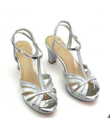 SANDALIA TACON FIESTA DWS26221 PLATA