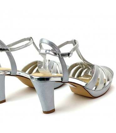 SANDALIA TACON FIESTA DWS26221 PLATA