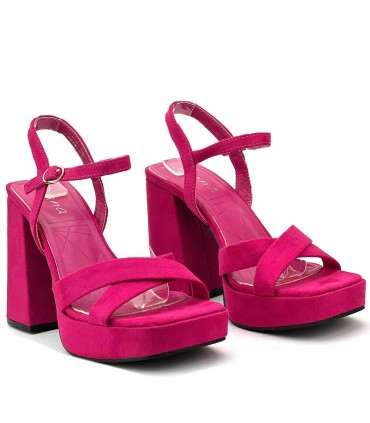 SANDALIA PLATAFORMA L505 FUCSIA