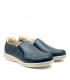 ZAPATO PIEL CLAYAN 381 DAKOTA AZUL PISO FLEX CREMA