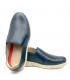 ZAPATO PIEL CLAYAN 381 DAKOTA AZUL PISO FLEX CREMA