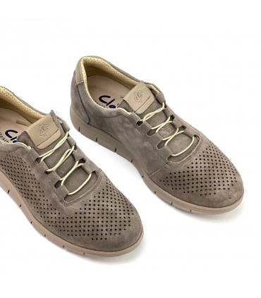 ZAPATILLA CHICO PIEL ELASTICA 342 REMAQUE GRIS