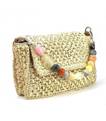 BOLSO CARTERA RAFIA ICW240308 BEIGE
