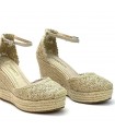 CUÑA CERRADA CROCHET M4295 NATURAL