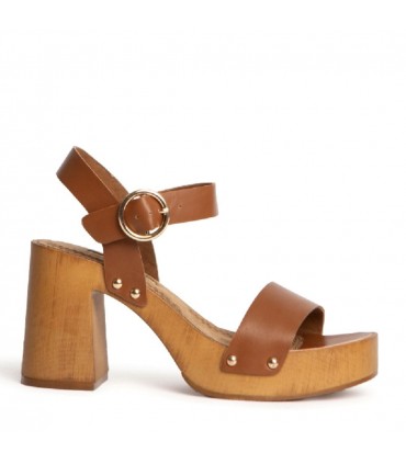 SANDALIA TACON MADERA M4410 CUERO