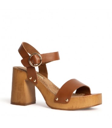 SANDALIA TACON MADERA M4410 CUERO