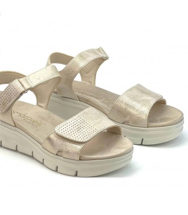 SANDALIA CONFORT AMARPIES ABZ26553 PLATINO