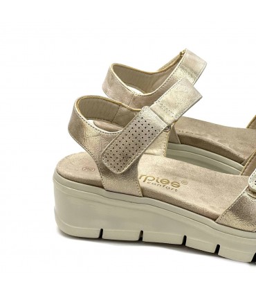 SANDALIA CONFORT AMARPIES ABZ26553 PLATINO