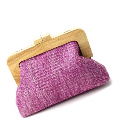 BOLSO CON ASA TIPO MADERA KMV309209 9 ROSA