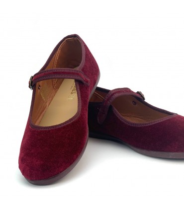 BAILARINA TERCIOPELO CHUCHES 98.000-01 BURDEOS