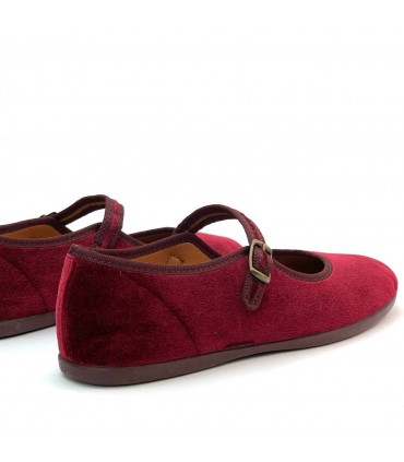 BAILARINA TERCIOPELO CHUCHES 98.000-01 BURDEOS
