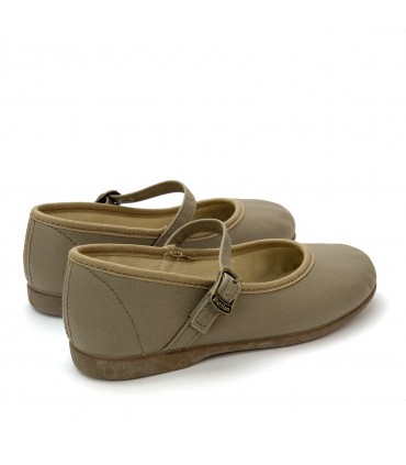 BAILARINA POLIPIEL HEBILLA NIÑA 107/287 TAUPE