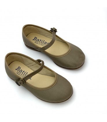 BAILARINA POLIPIEL HEBILLA NIÑA 107/287 TAUPE