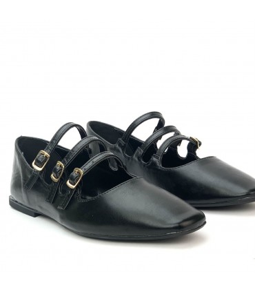 ZAPATO PLANO MARY JANE 24181 NEGRO