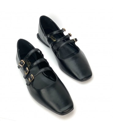 ZAPATO PLANO MARY JANE 24181 NEGRO