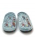 ZAPATILLA CASA FLOWERS 26-200 AGUAMAR