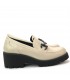 MOCASIN TACON ANCHO AMARPIES  AZS27220 CREMA