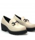 MOCASIN TACON ANCHO AMARPIES  AZS27220 CREMA
