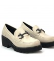 MOCASIN TACON ANCHO AMARPIES  AZS27220 CREMA