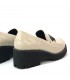 MOCASIN TACON ANCHO AMARPIES  AZS27220 CREMA