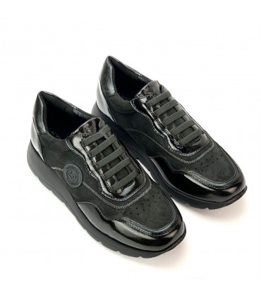 ZAPATILLA AMARPIES CORDON ELASTICO AMD27095 NEGRO
