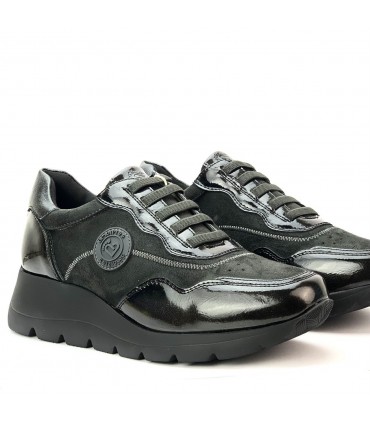 ZAPATILLA AMARPIES CORDON ELASTICO AMD27095 NEGRO