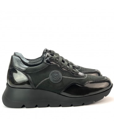 ZAPATILLA AMARPIES CORDON ELASTICO AMD27095 NEGRO